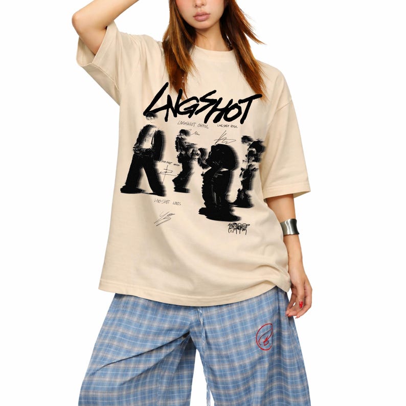 2026 Summer Fashion Trendy Men Women Top Retro Lngshot 4shoboiz Mixtape T-shirt K-pop Fan Merch Unisex Tee LNGSHOT Kpop Shirt