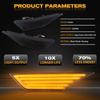 POPMOTORZ Honda Civic Front Fender LED Side Marker Lights Sequential Side Turn Signals Amber Inspection Honda Civic Coupe Sedan Hatchback All Models