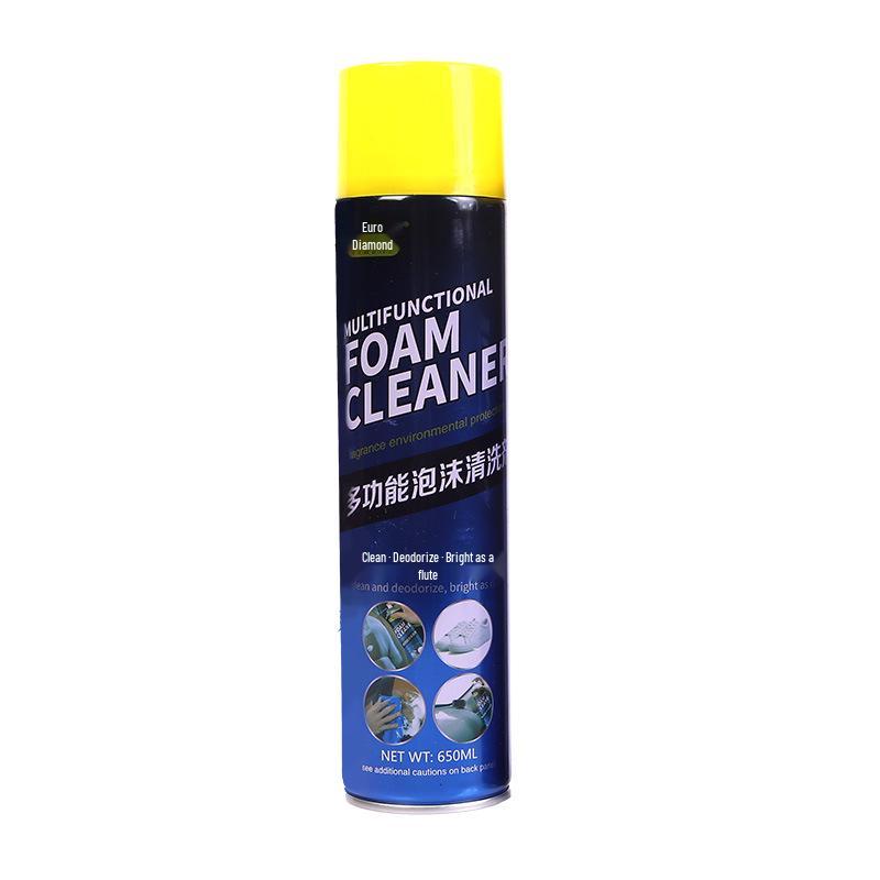 Multifunctional Foam Cleaner with Brush for Car and Home Interiors