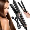 2 In 1 Hair Straightener with Adjustable Temperature and No Damage To Hair Curling Iron - Black