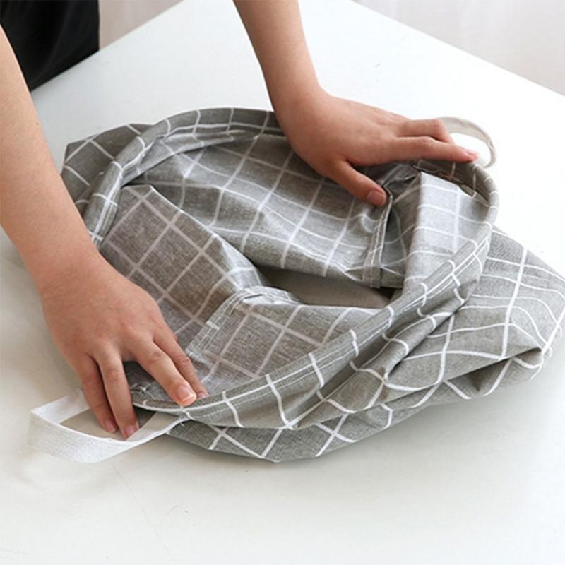 Borsa per riporre giocattoli per la casa Cesto portaoggetti in tessuto per camera da letto Organizzatore pieghevole per biancheria con manico per bagno Camera da letto