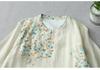 Chinese Style Fresh Age-Reducing Qipao Dress: Stand Collar, Diagonal Placket, Slim-Fit, Mid-Sleeve, Summer Cotton-Linen Blend for Women.