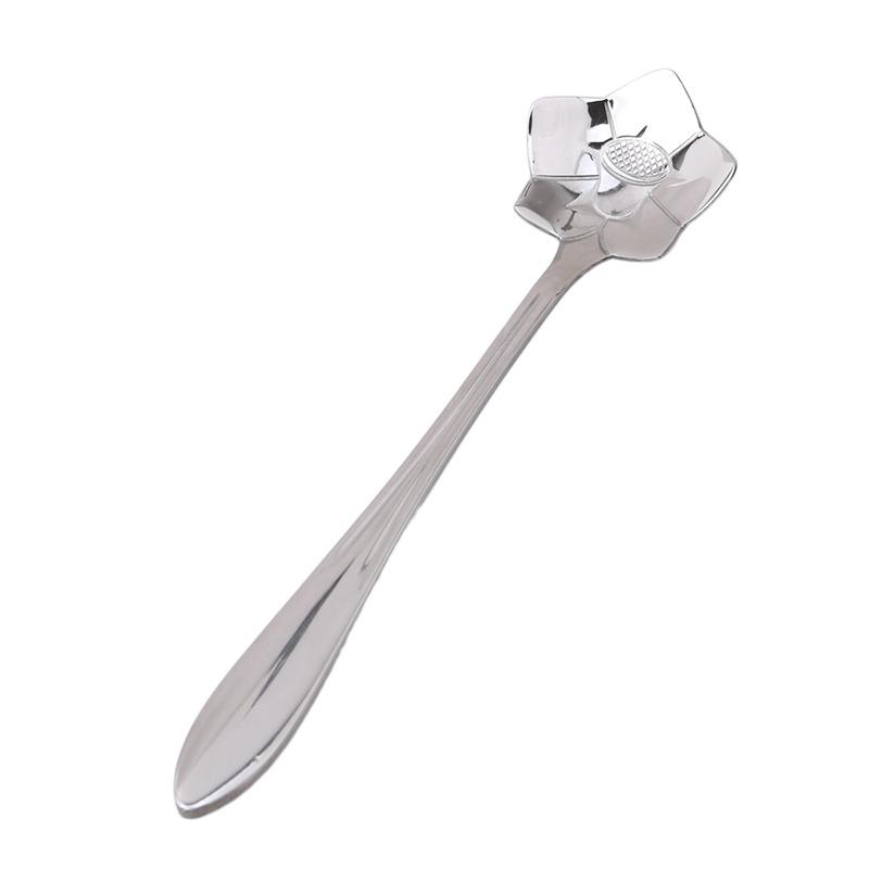 Flower Spoon Afternoon Tea Server Stainless Steel Small Spoon Gold Plated Coffee Rose Spoon