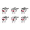 6er-Pack Universelle Motorrad-Kennzeichenschrauben Totenkopf-Design Rostfrei Aluminium Starke Befestigungselemente für Auto LKW SUV