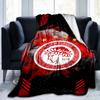 Olympiacos Fc: Coperta Orgoglio Rosso e Nero Adatta per Divani, Letti, Uffici e Campeggio - Regalo Perfetto per Halloween Natale