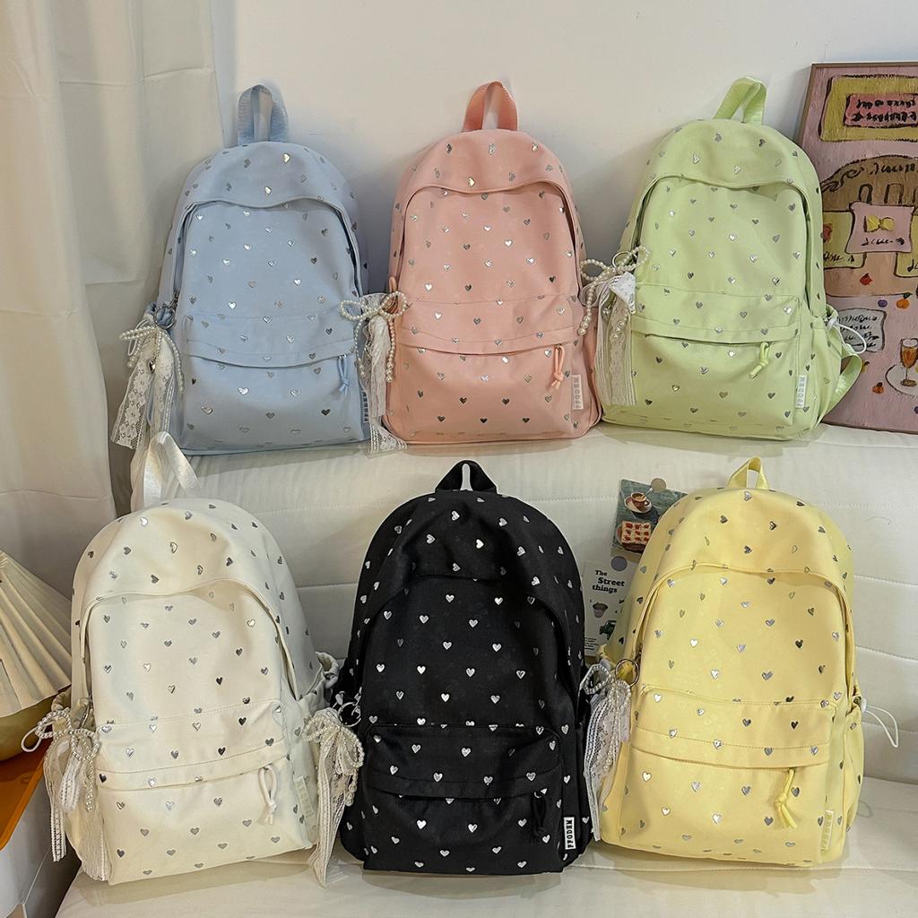 Schoolbag Spring New Japanese Ins Backpack Sweet Girl Heart Cute Backpack High Value Junior High School Student Schoolbag