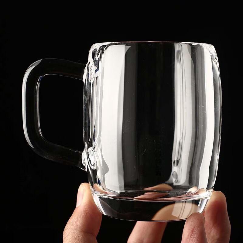 Handmade Natural White Crystal Mug with Handle