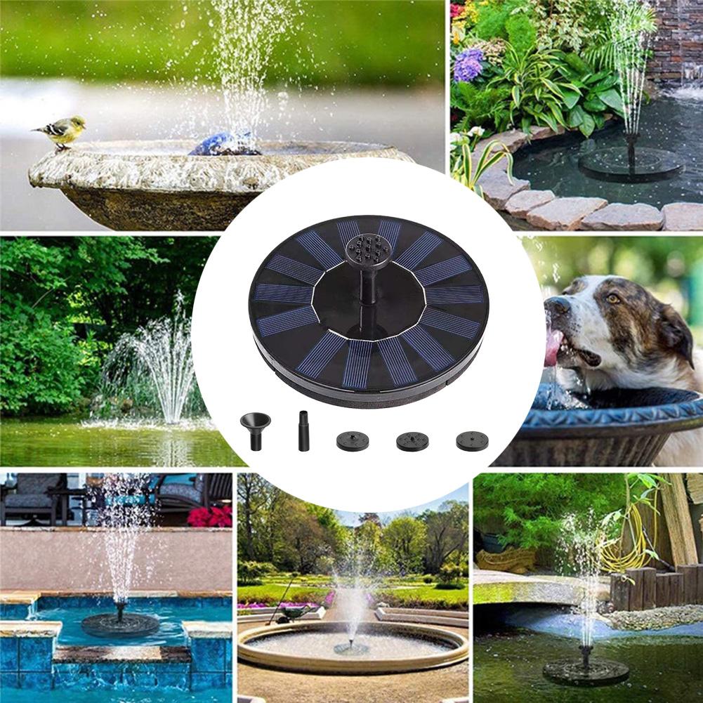 Garden Fountain Floating Solar Waterfall Fountain Pool Pond Bird Bath Solar Panel Powered Fountain Water Pump Garden Decoration
