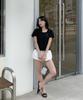 JUCYJUDY Square Neck Flare T-Shirt Jzts320C