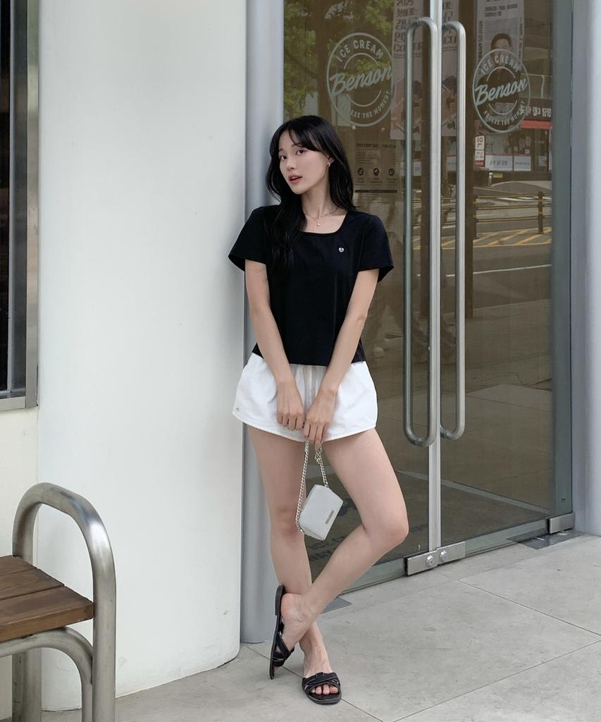 JUCYJUDY Square Neck Flare T-Shirt Jzts320C