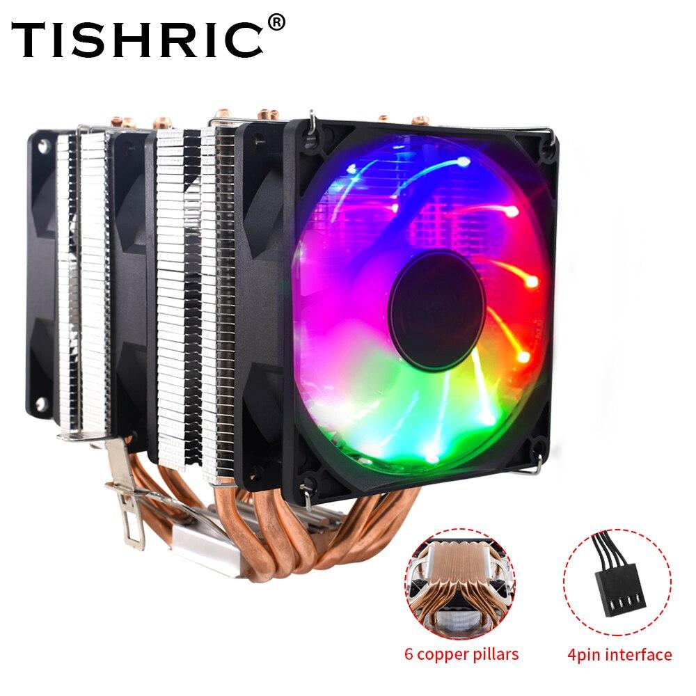 Buy TISHRIC 6 Heat Pipes Efficient Cooling CPU Cooler 4 Pin PWM Fan RGB