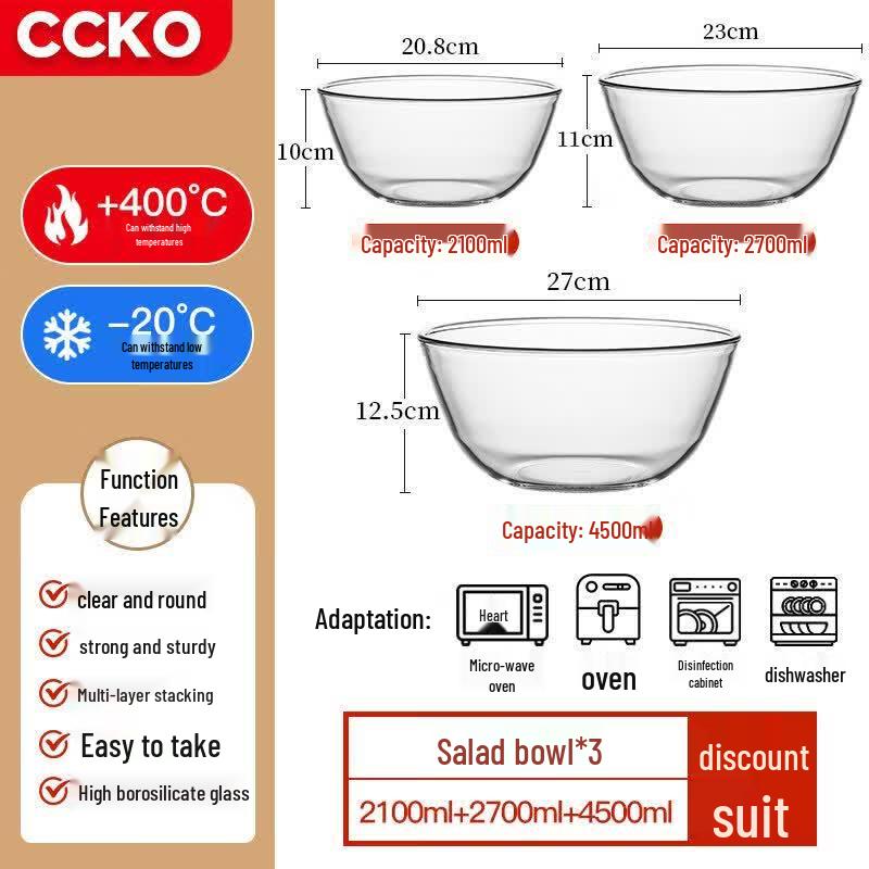 Cartoon Style Heat-Resistant Glass Multipurpose Bowl