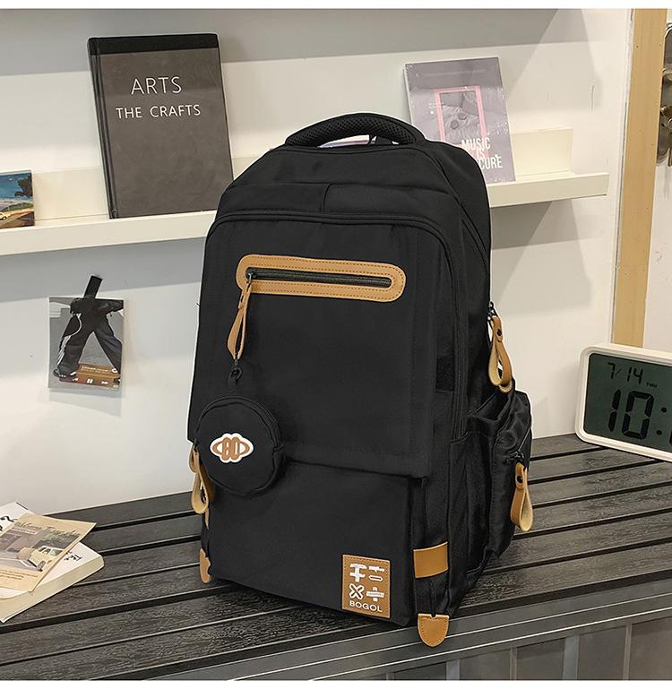 School Bag High-quality Couple Casual Backpack Large Capacity Multi-compartment Middle and High School Students Air Cushion Spine Backpack