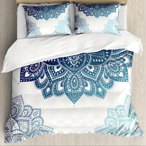 Mandala Duvet Cover Mandala Background Theme Duvet Cover Suitable For Children Kids And Adults Soft Comfortable And Breathable