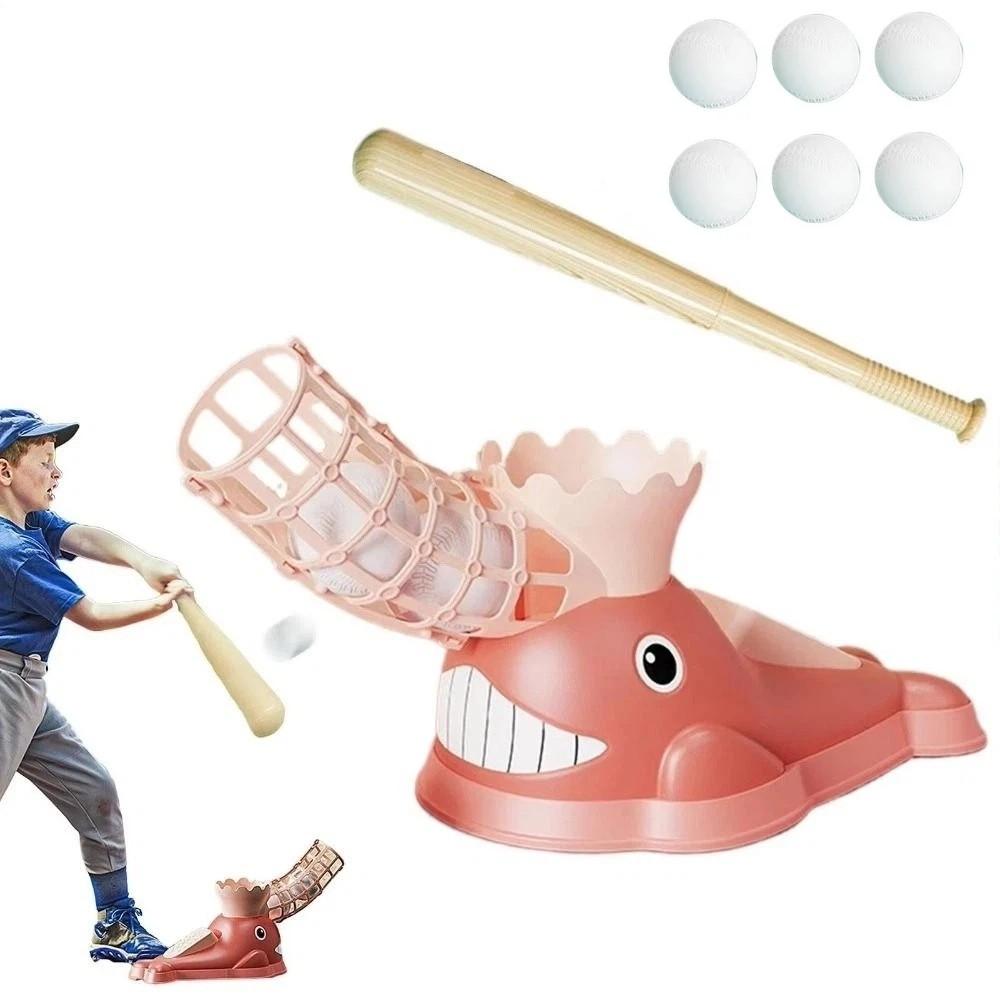 Cartoon Whale Baseball Pitching Machine with Ball Baseball Launcher  Parent-Child Interaction