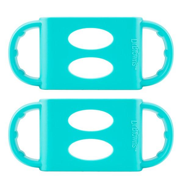 Dr. Brown silicone baby bottle handle 90g, mint, 2 pieces