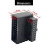 Motherboard USB 3.0 Right Angle Adapter, 19-Pin 90° Rear Cable Routing
