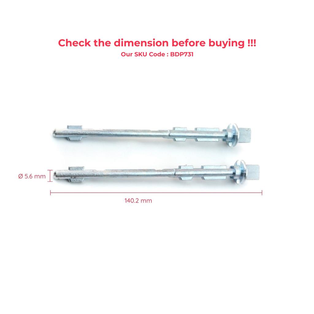 BDP731 2 Pieces Sliding Door Handle Lock Pin 140 Mm for Peugeot Citroen Fiat Lancia Eurovans 1994-2002