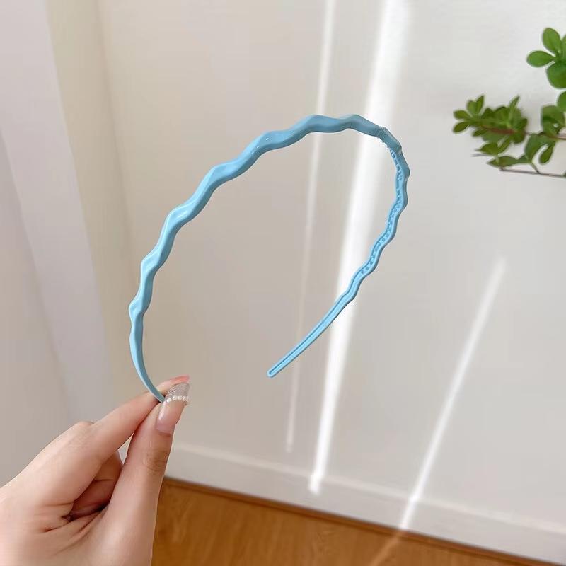 1/6pcs Summer Children's Headband Candy Colored Wavy Pattern Headband Comfortable To Wear Versatile For Daily Use