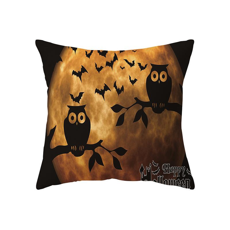 Devil Pumpkin Throw Pillow Cover Halloween Theme Throw Pillow Cover Sofa Chair Bed Cushion Cover Home Decor