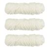 3 Skeins Chenille Yarn Soft Blanket Yarn Polyester Velvet Fancy Fluffy Yarn Knitting for Crochet Weaving Scarf, White