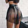 Sexy Lingerine for Woman Body Harness Belt Tassels Short Leather Skirt Bondage Bdsm Punk Gothic Clothing Exotic Accessorie