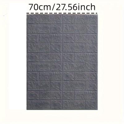 70cm*2m 3D Soft Foam Brick Wallpaper Sticker DIY Self Adhesive Living Room Home Kitchen Bathroom Decor WallPaper Peel and Stick