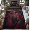 Tappeto in Flanella Stampato AC Milan Antiscivolo Morbido Poliestere Tappeto per Pavimento Tappetino Decorativo da Interno per Camera da Letto Soggiorno Divano Sala Giochi Decorazione Casa