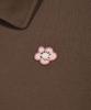 WACKY WILLY Women'S Collared Half Button-Up Sweatshirt Brown