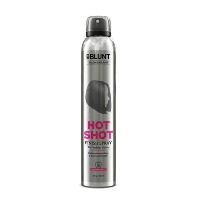 BBlunt Hot Shot Finish Spray per una lucentezza radiosa - 200 ml | Progettato per capelli indiani | Per uomini e donne