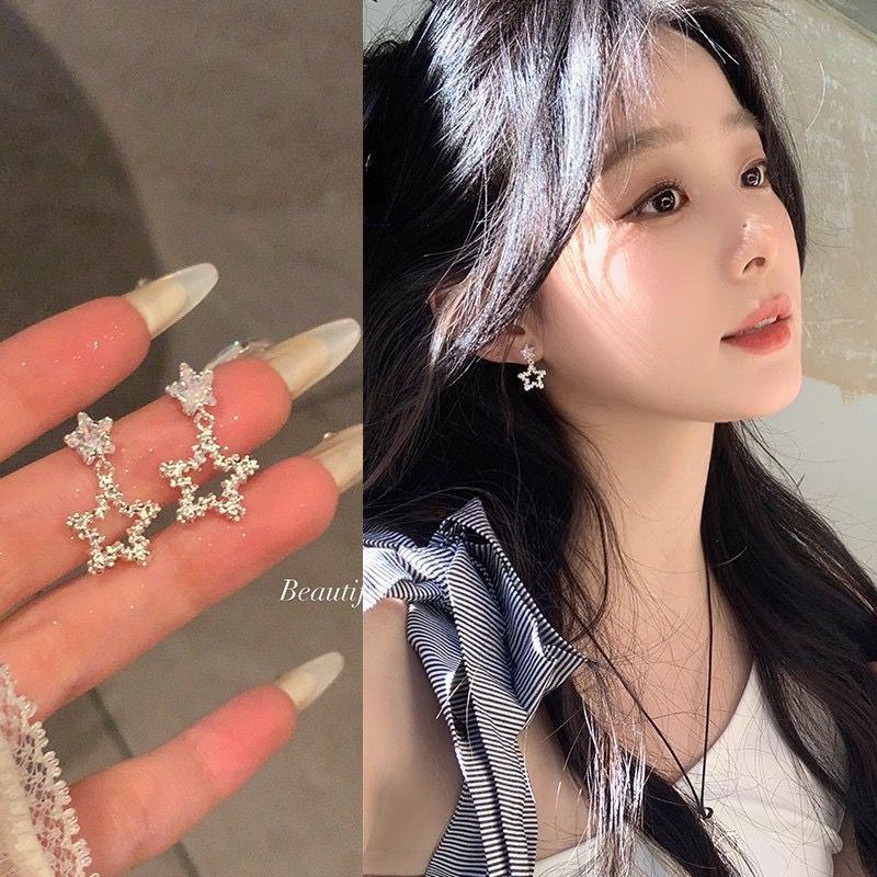 

Минималистичные серьги-пусеты в виде звезды, инкрустированные бриллиантами: Элегантные, универсальные и стильные украшения для женщин, подходящие для повседневной носки