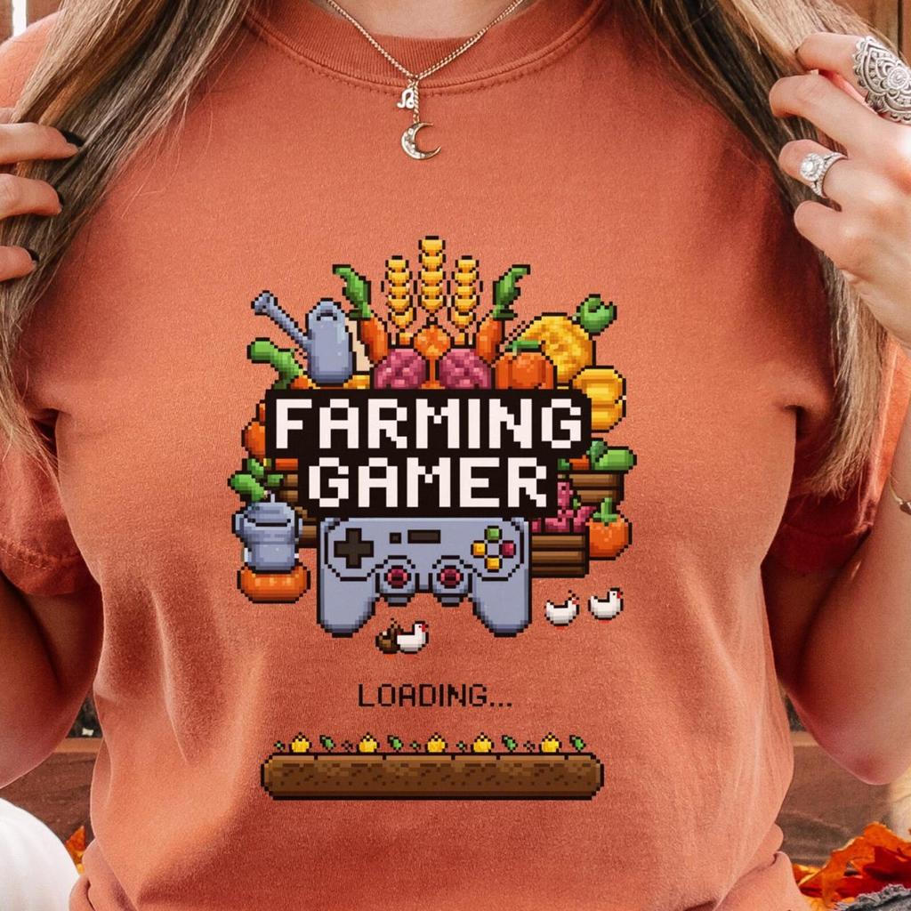 Cozy Gamer Apparel Comfort Colors Gamer Shirt Cozy Gamer Merch for Gamer Girls Gifts for Gamer Stardew Valley Gaming Accessories
