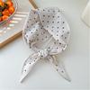 Summer Retro Triangle Headscarf Korean Polka Dot Scarf Kawaii Triangle Scarf Spring Shawl Women's Scarf White Handkerchief NEW