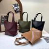 New PUZZLE FOLD Folding Bag Geometric Deformation Bucket Bag Street Commuting Large Capacity Women's Shoulder Bag