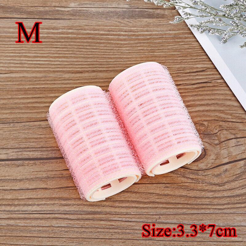 2Pcs/Set No Heat Hair Curlers Self Grip Hair Roller Heatless Lazy Bangs Curler ~