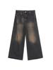 2025 Four Seasons Retro Hong Kong Style Distressed Wide-Leg Floor-Length Jeans