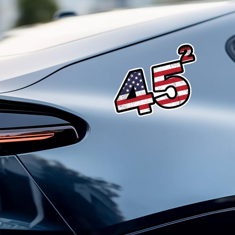 45. Başkan Trump Destekçisi Araba Çıkartmaları Kendinden Yapışkanlı Vinil Çıkartmalar Cam Tampon Dekorasyonu Amerikan Bayrağı Oto Aksesuarları