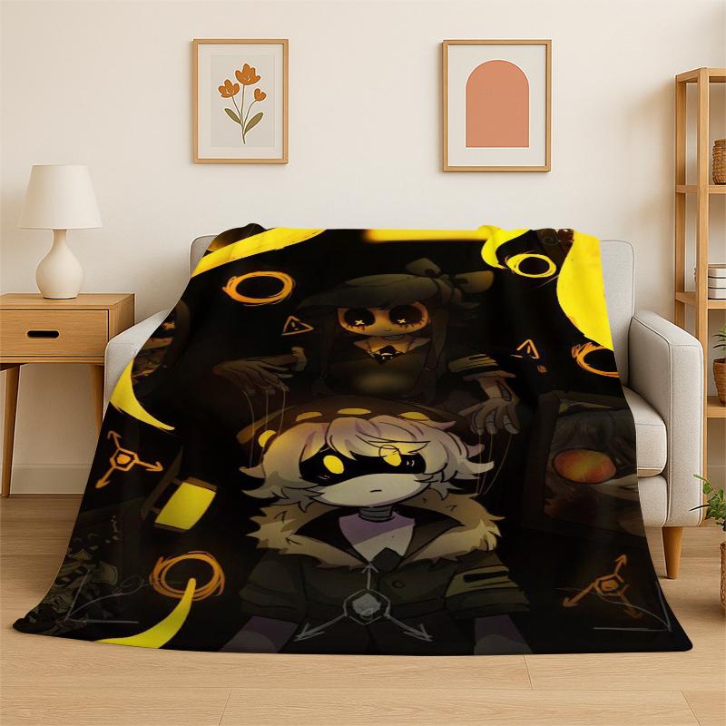 Cartoon Murder Drones Uzi V Robot Flannel Blanket Soft Warm Throw Blanket for Bedroom Living Room Bed Travel Camping Picnic