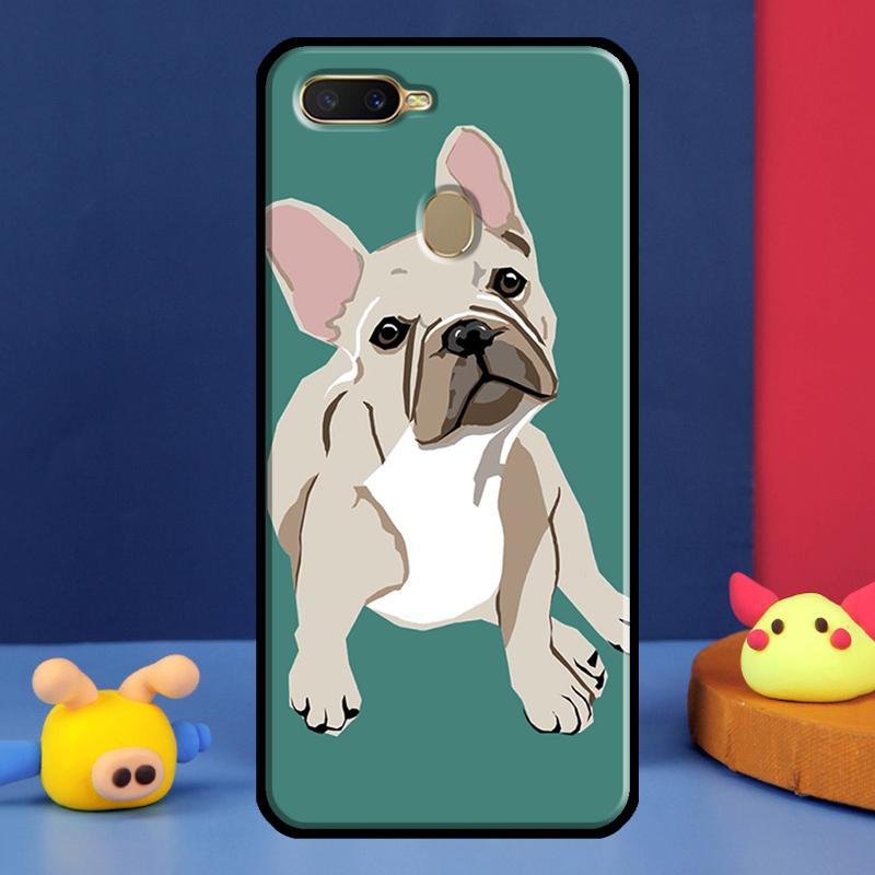 Cute French Bulldog For Oppo A54 A57 S A78 A58 A98 A5 A9 A91 A15 A16 A17 A52 A72 A76 A96 A74 A94 A77 Phone Case