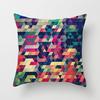 New Modern Minimalist Polyester Fabric Pillowcase Colorful Abstract Geometric Pattern Peach Leather Velvet Pillow Cushion Cover
