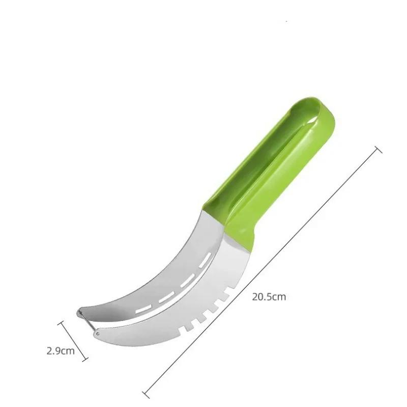 Best Selling Stainless Steel Double  Headed Watermelon Fork Cutter Ball Scooper  Spoon  Multifunctional Fruit Tool Hottest  Deal