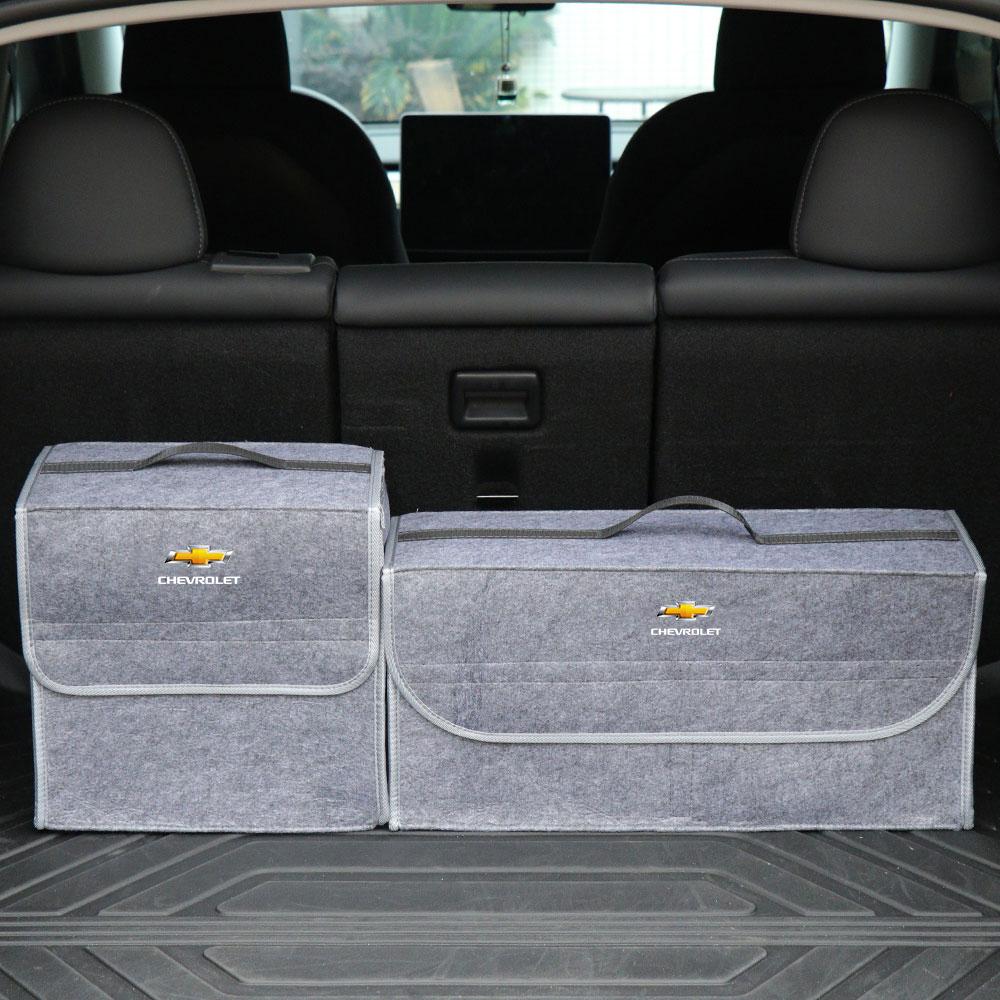 11pcs Car Soft Felt Storage Bag Organizer Cars Foldable Trunk Bag for Chevrolet Cruze Captiva Malibu Trax Camaro Sonic Tahoe Impala Equinox Suburban
