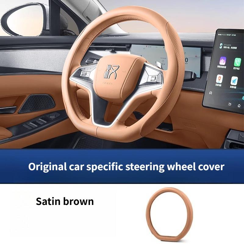 Interior Accessories Car Steering Wheel Cover For BYD Han EV- Anti-slip Sweat-absorbing Perforated Breathable Interior Accessory