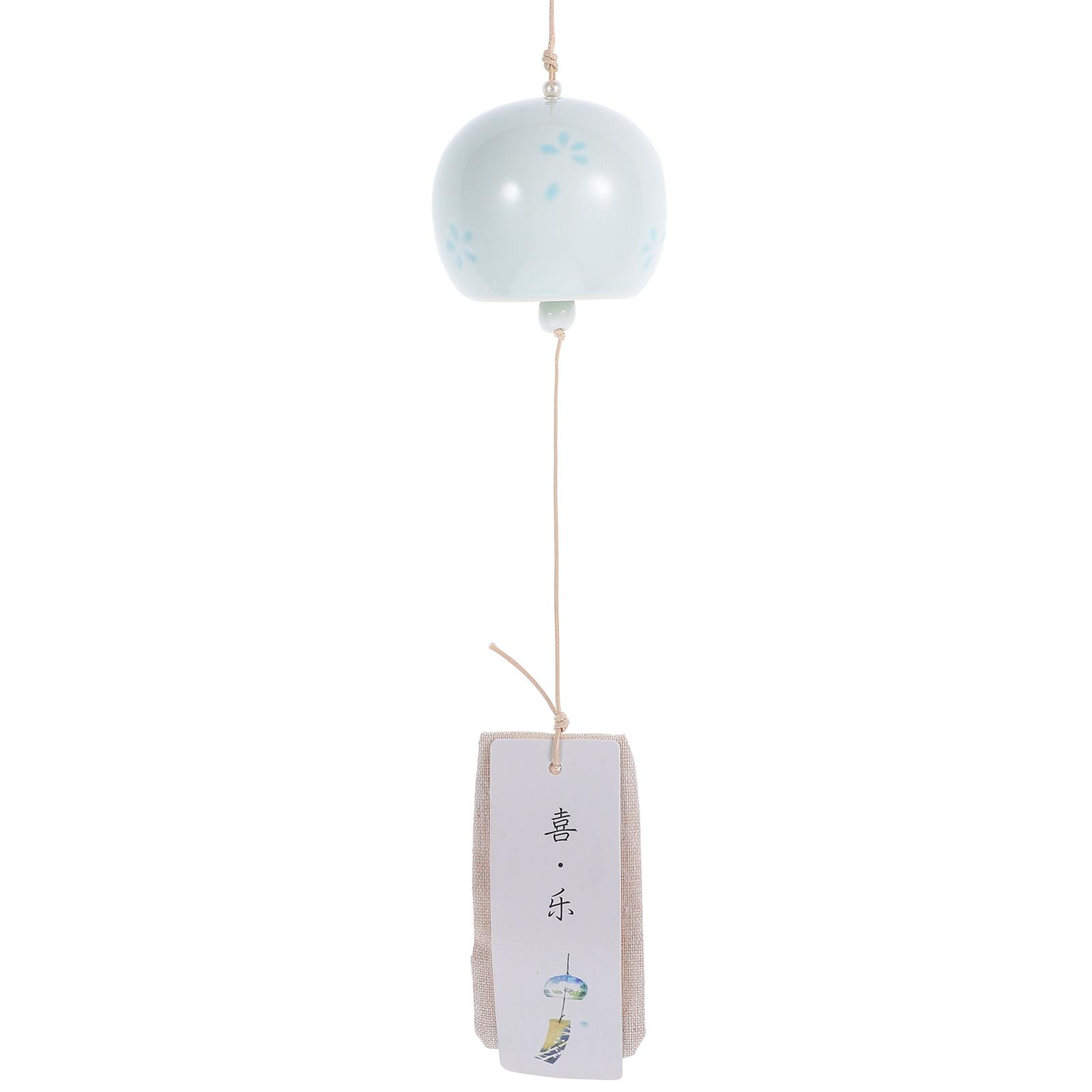 

Ceramic Cherry Wind Chime Elegant Office Home Decor Japanese Japanese Wind Bell Style Bell Chimes Hanging Ornament