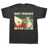 Funny Retro Vintage Squirrel Best Friend For Life Graphic Tshirts Men Fashion Casual Tshirt 100 Cotton Loose Oversized T Shirt