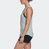 Adidas Letter Logo Printed Sports Tank Top Women Tops Green FM6360