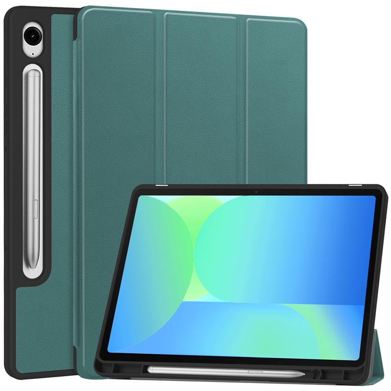 Coque For Samsung Tab S10 FE Case Magnetic PU Leather Fold Smart Cover For Galaxy Tab S9 FE / S10 FE 10.9 Case With Pen Holder