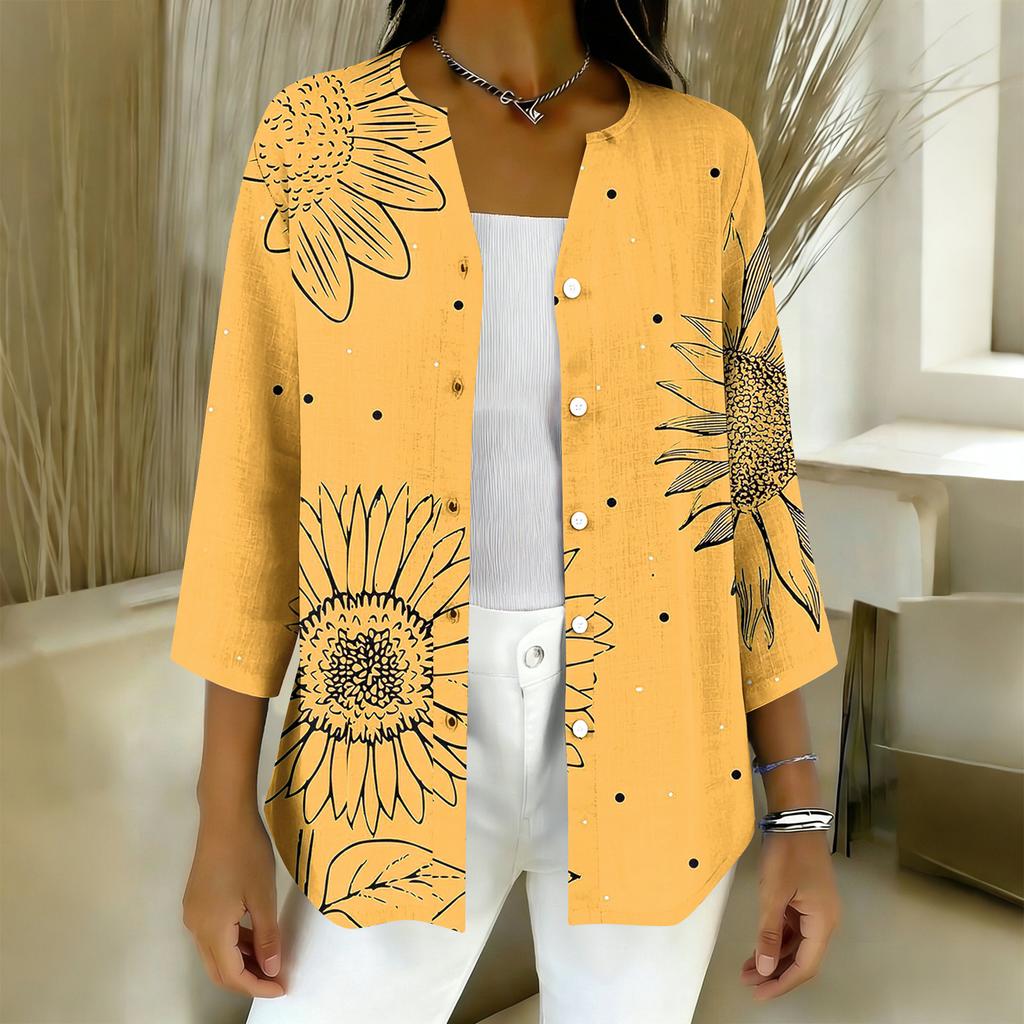 Women's 3/4 Sleeve Shirts Graphic Tees Shirts Casual Basic Tops Pullovers