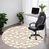 1pc Chicken Pattern Office Round Rug, Non-slip, Soft and Durable Office Rug for Interior Decoration, Perfect for Office, Beautiful Decoration Yy260323