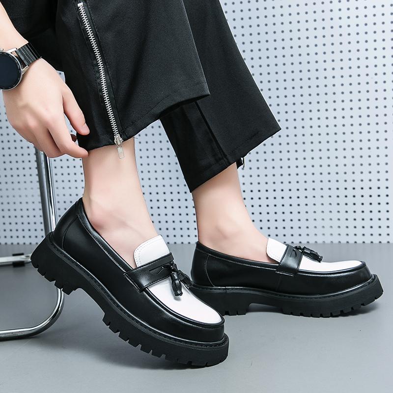 Mode Herren Anzugschuhe mit dickem Boden Allround Herren Freizeitschuhe Luxusmarke Herren Slipper Handgefertigt Slip-on Schuhe Mode Herrenschuh